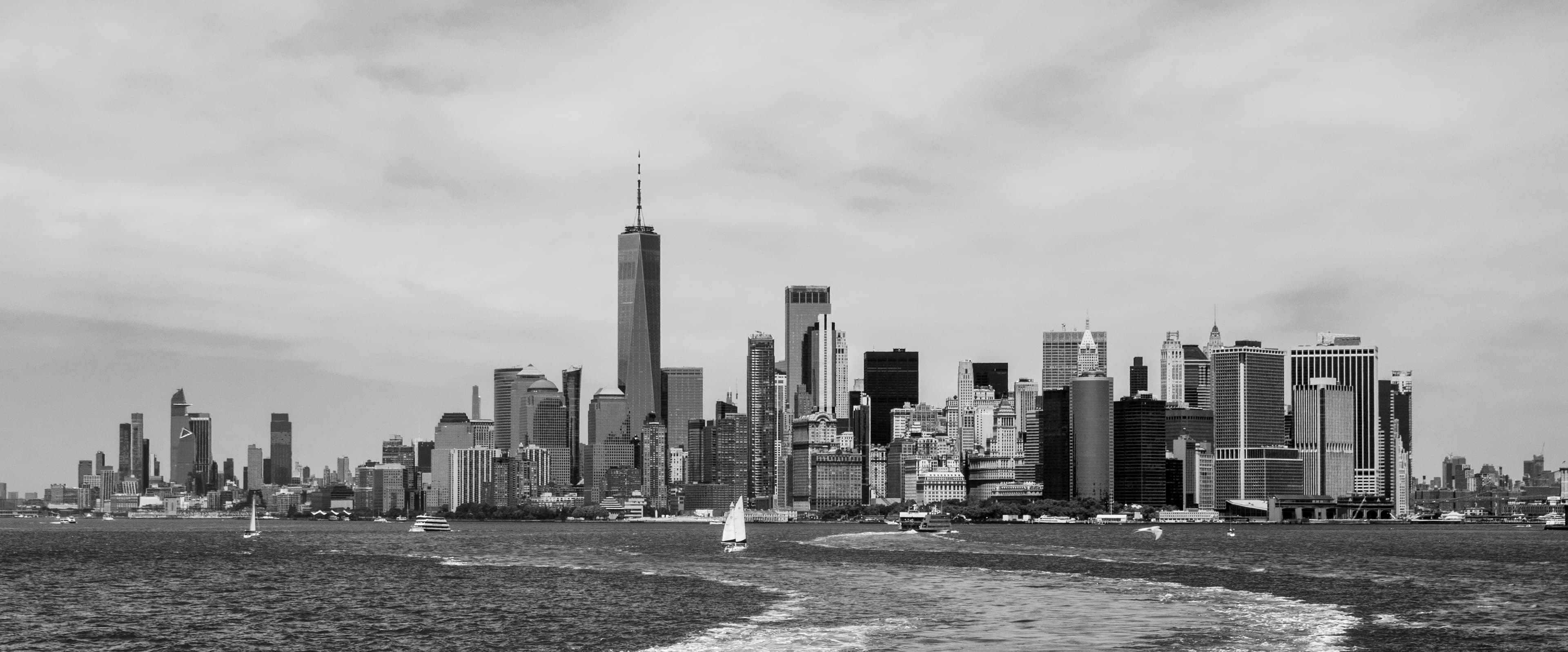 Lower Manhattan skyline from the harbor
